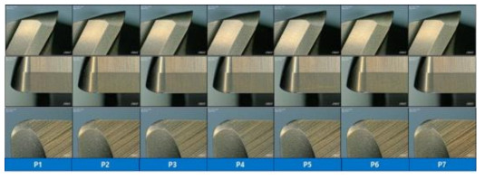 최종시제품의 절삭거리에 따른 공구마모상태