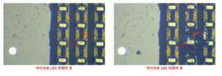 리페어 전/후 접합 정밀도 측정 결과