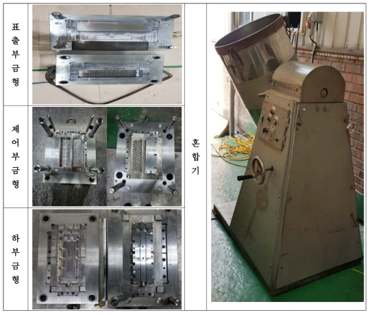 바닥신호등 커버제조를 위한 원소재 혼합기 및 금형설계