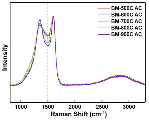 활성탄 Raman infrared spectra