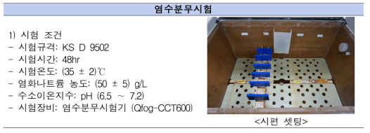 내식성 시험 조건