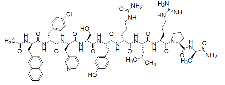 Cetrorelix의 화학 구조