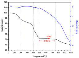 전구체 혼합물 열분석 결과
