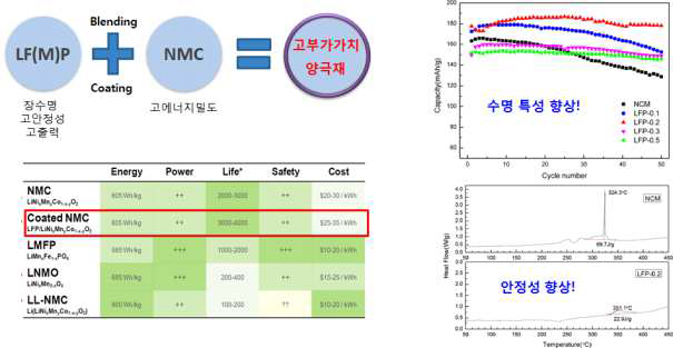 1~2단계 개발 소재 기술 활용을 통한 고부가가치 양극재 사업화