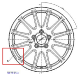 시작품(road wheel) 인장시편 채취 위치