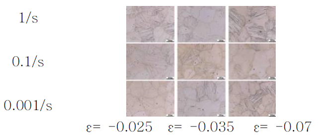 AM51 합금의 압축시험 후 미세조직 사진