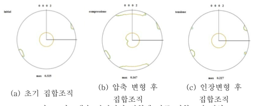 마그네슘 단결정의 변형에 따른 집합조직 변화