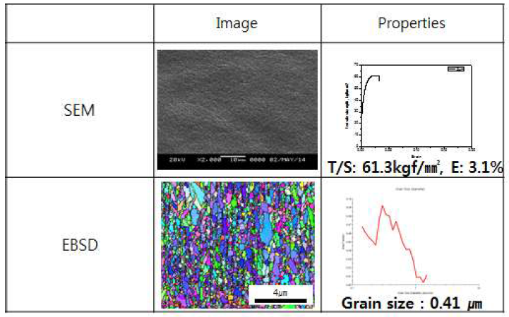 HE, TE1 투입후 SEM, EBSD