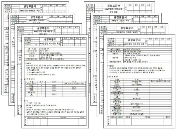 공정 표준문서 부분 발췌