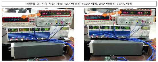 저전안 차단 기능 테스트