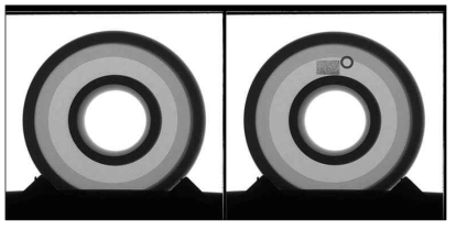 x-ray 투과 결과 내부 결함 존재 無