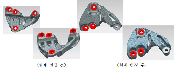 엔진서포트브라켓 최적화 결과