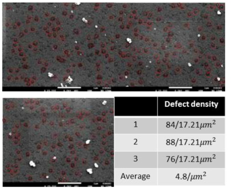 세코에치를 통한 결함밀도(defect density) 분석