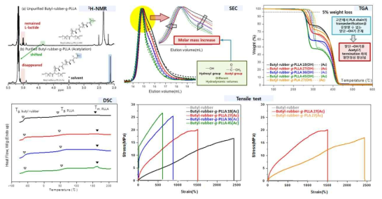 부틸고무 및 락타이드 기반 열가소성 탄성체의 물성 분석