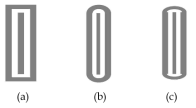 배열된 자석 변화에 따른 캐소드 튜닝 이미지 : (a) 캐소드 튜닝 전 (b) 캐소드 튜닝 1차 (c) 캐소드 튜닝 2차