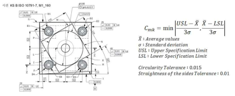 표준 시편 및 기계능력지수(Cmk) 계산