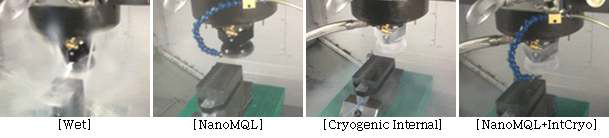 Tooling kit를 이용한 face mill 극저온 가공 실험