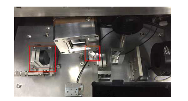 교체한 검사 챔버 내부 EUV optics