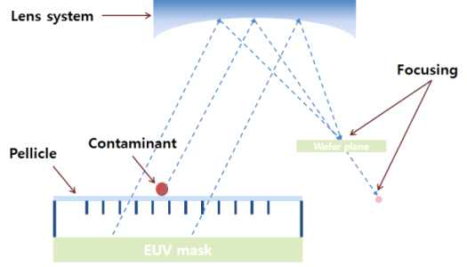 EUV 펠리클의 개요도