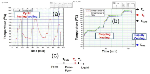 고온오븐의 열처리 scheme 셋업: (a) 주기적인 열처리(cyclic annealing) 셋업, (b) 점진적(stepping annealing) 열처리법