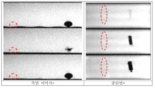 이미지 왜곡 정도 (* 좌: 스텐트, 우: reference object)