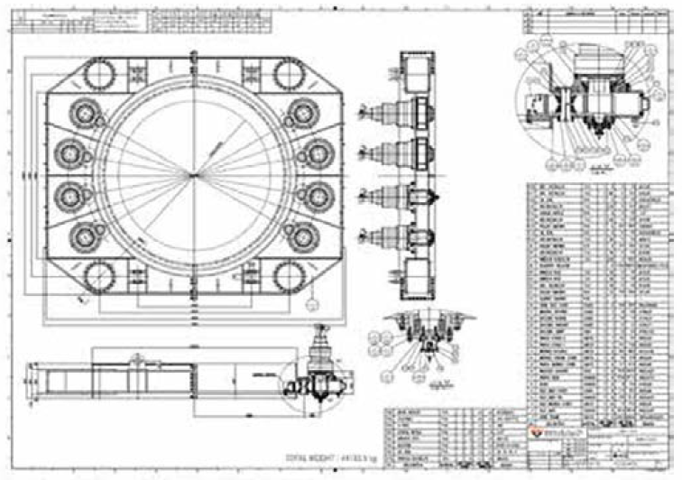 개발된 복합작업용 Rotator Drive 의 Drive System Ass