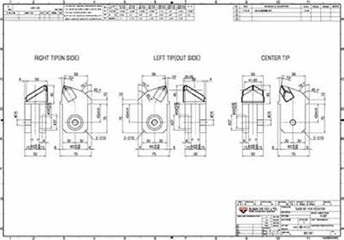 Cas ing용 Shoe Bit Tip 타입별 설계 도면
