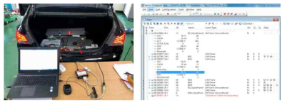 LIC팩 차량 장착 후 차량 동작 확인 시험HCMS 동작