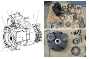 14TON 휠굴삭기 Transmission 분해 점검 사진