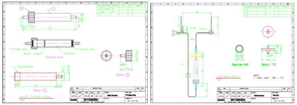 (수식) 고분자재질의 칼럼 및 Assembly 상세설계 및 제작 (99Mo/99mTc Generator)