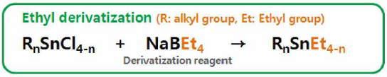 테트라에틸붕산나트름 (NaBE切 을 이용한 유도체화 반응과정