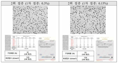 접종 저감화 연구 거시 및 미세 조직 평가 결과