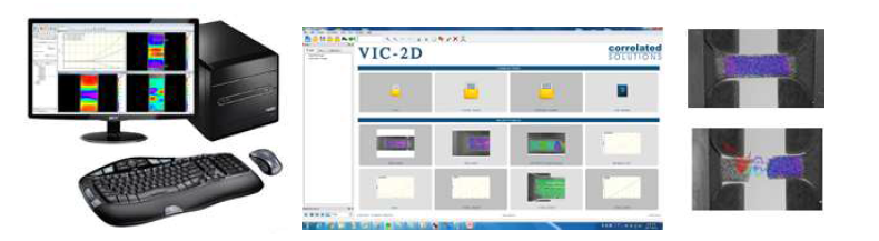 인장시험시 DIC(Digital image correlation) 기법으로 VIC 2D software를 통해 얻은 연신율로 인장그래프 구현