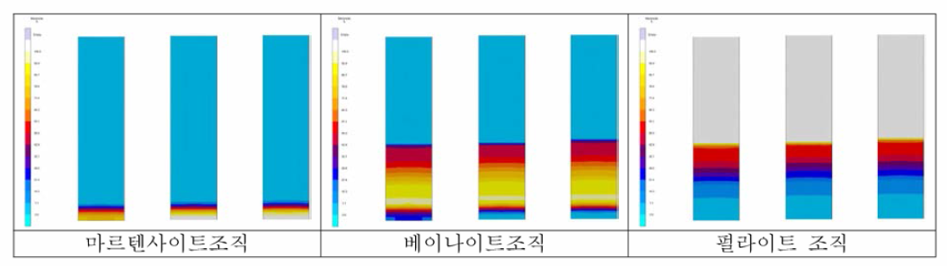 조미니 테스트 시편의 미세조직