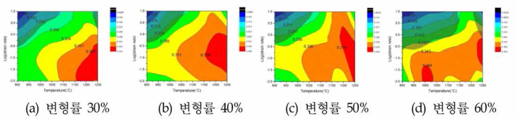 SA266Gr2 소재의 고온 변형 공정 지도