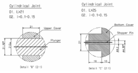 Main housing 접합면 구조-Cylindrical joints (1차 년도)