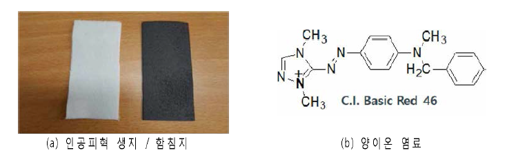 인공피혁 및 양이온 염료