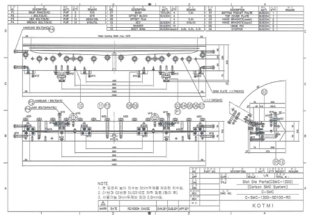 슬롯다이 전체 조립 도면