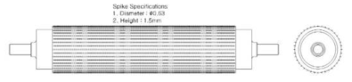 독일 T사의 Spiked Roller 형상
