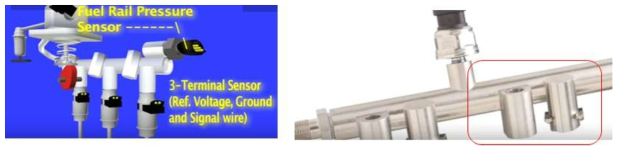 GDI fuel rail pressure sensor 부품