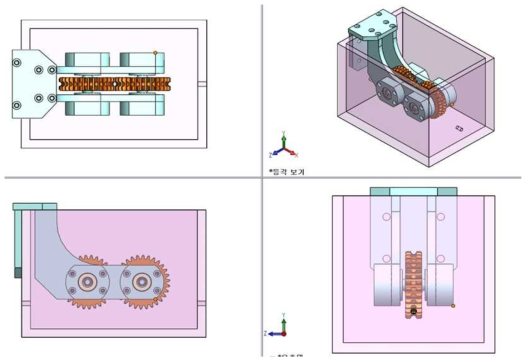 치차 롤러 타입 건식윤활제 터널링 방지 지그 3D model