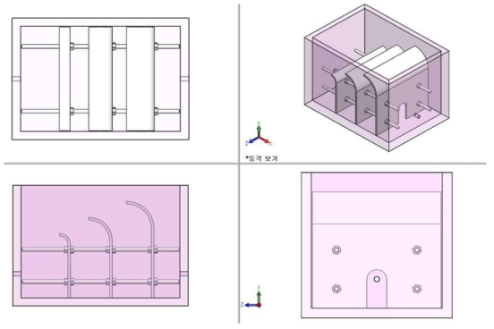 격막 타입 건식윤활제 터널링 방지 지그 3D model