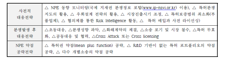 NPE 대응전략