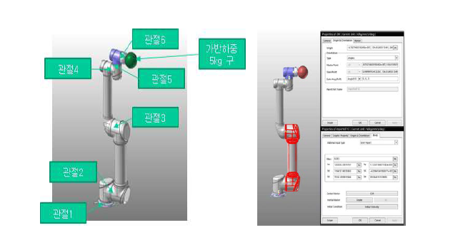 개발한 UR5 동역학시뮬레이터