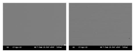 ITZO Bending test 전/후 비교 SEM image (× 500배율)