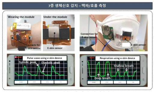 맥파/호흡 측정 및 착용사진