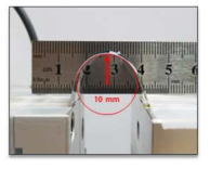 휘어짐 자극 (곡률 반경: 10 mm)이 가해진 멀티모달 압력센서의 측정