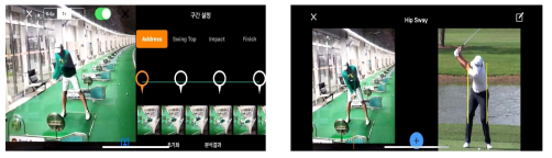 골프 촬영 영상 분석 기능