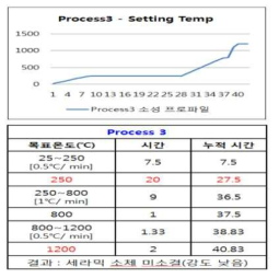 1200℃ 소결 온도 프로파일