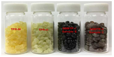 합성한 Terpene phenolic resin과 sulfur modified TPR